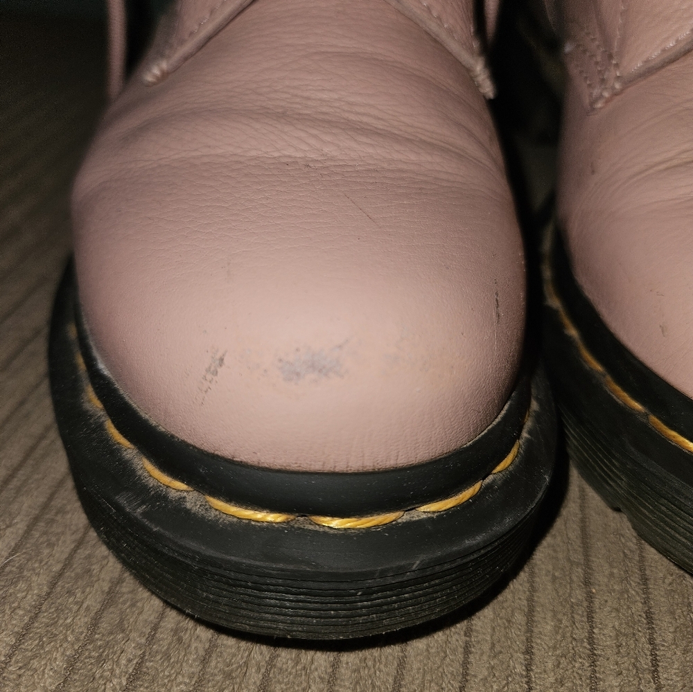 Dr. Martens Pink Leather Women's Boots - Picture 5 of 6